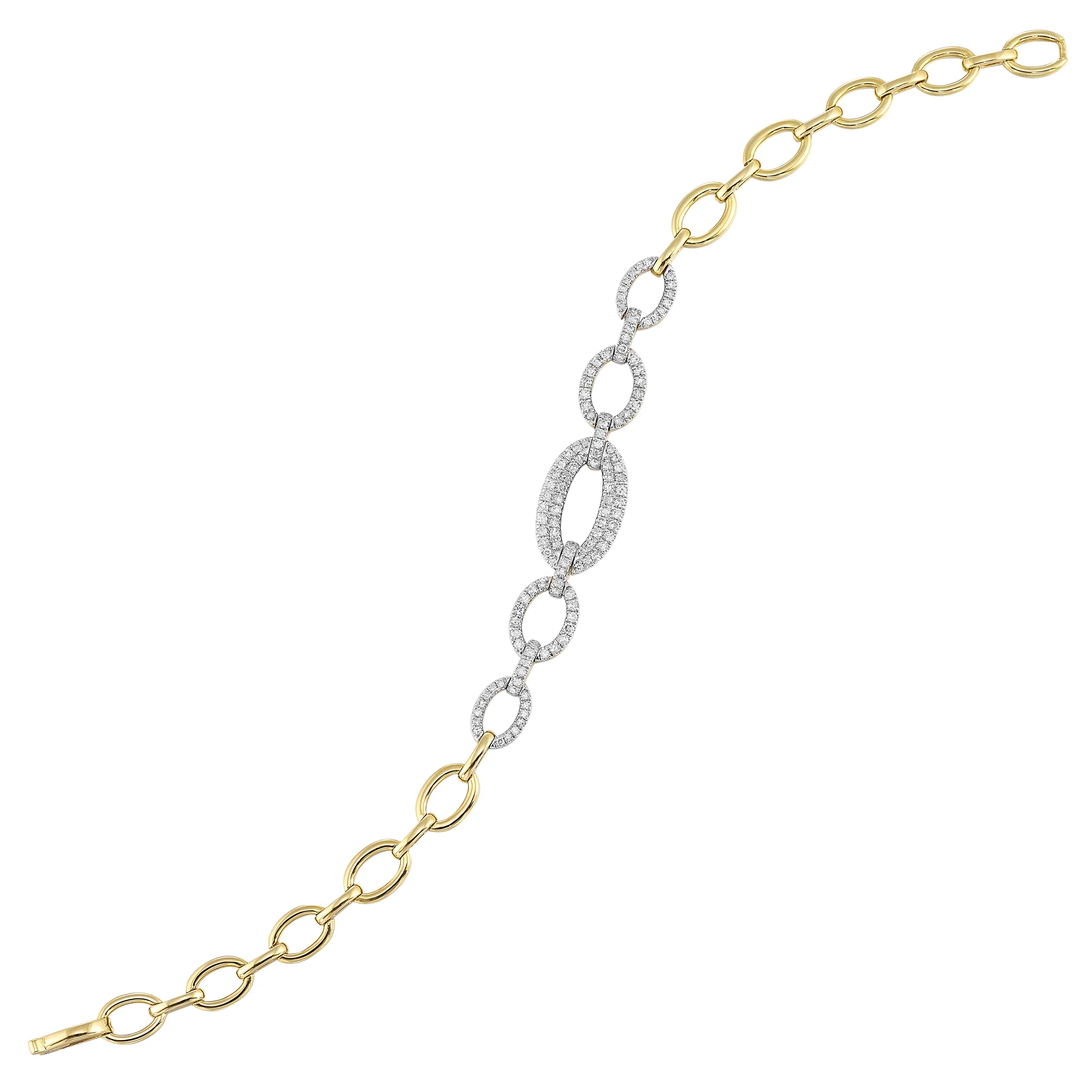 14Kt Yellow Gold Diamond 3/4Ctw Bracelet view 2