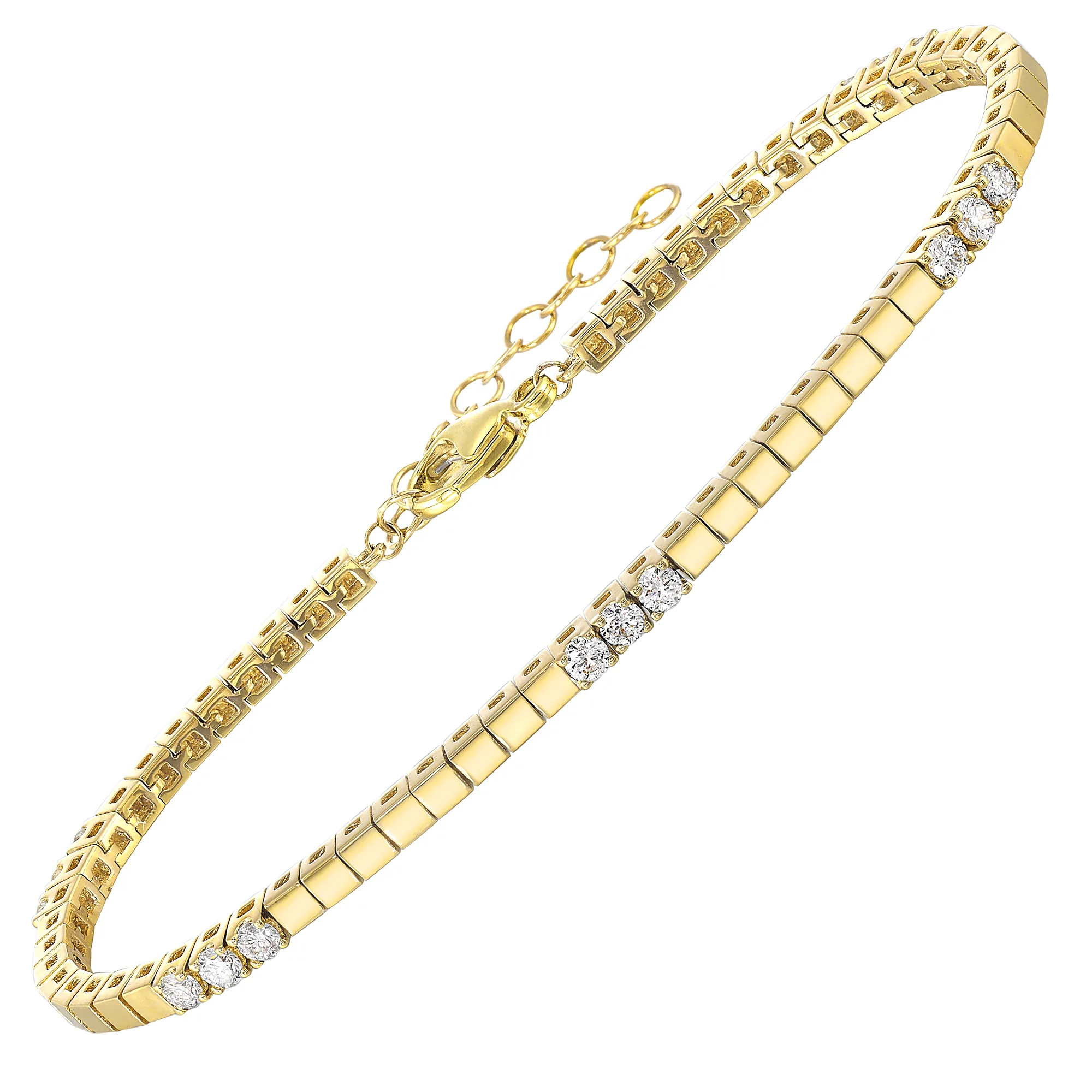 14Kt Yellow Gold Diamond 1/2Ctw Bracelet view 2