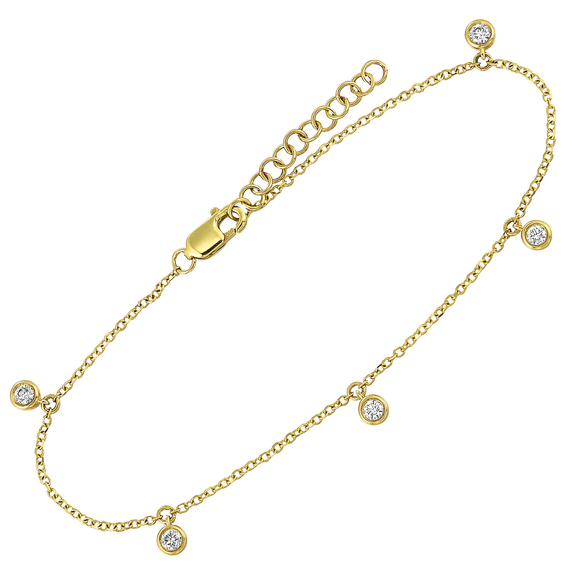 14Kt Yellow Gold Diamond 1/4Ctw Bracelet view 2