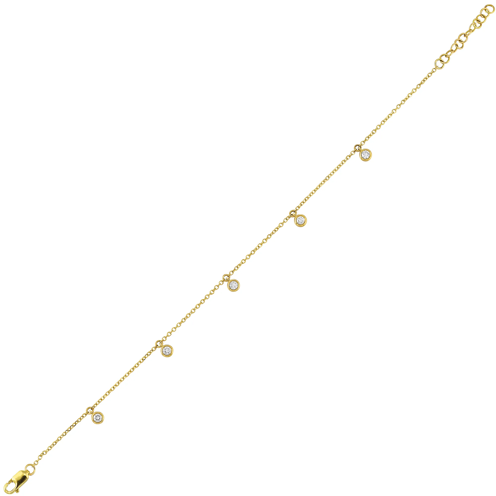 14Kt Yellow Gold Diamond 1/4Ctw Bracelet