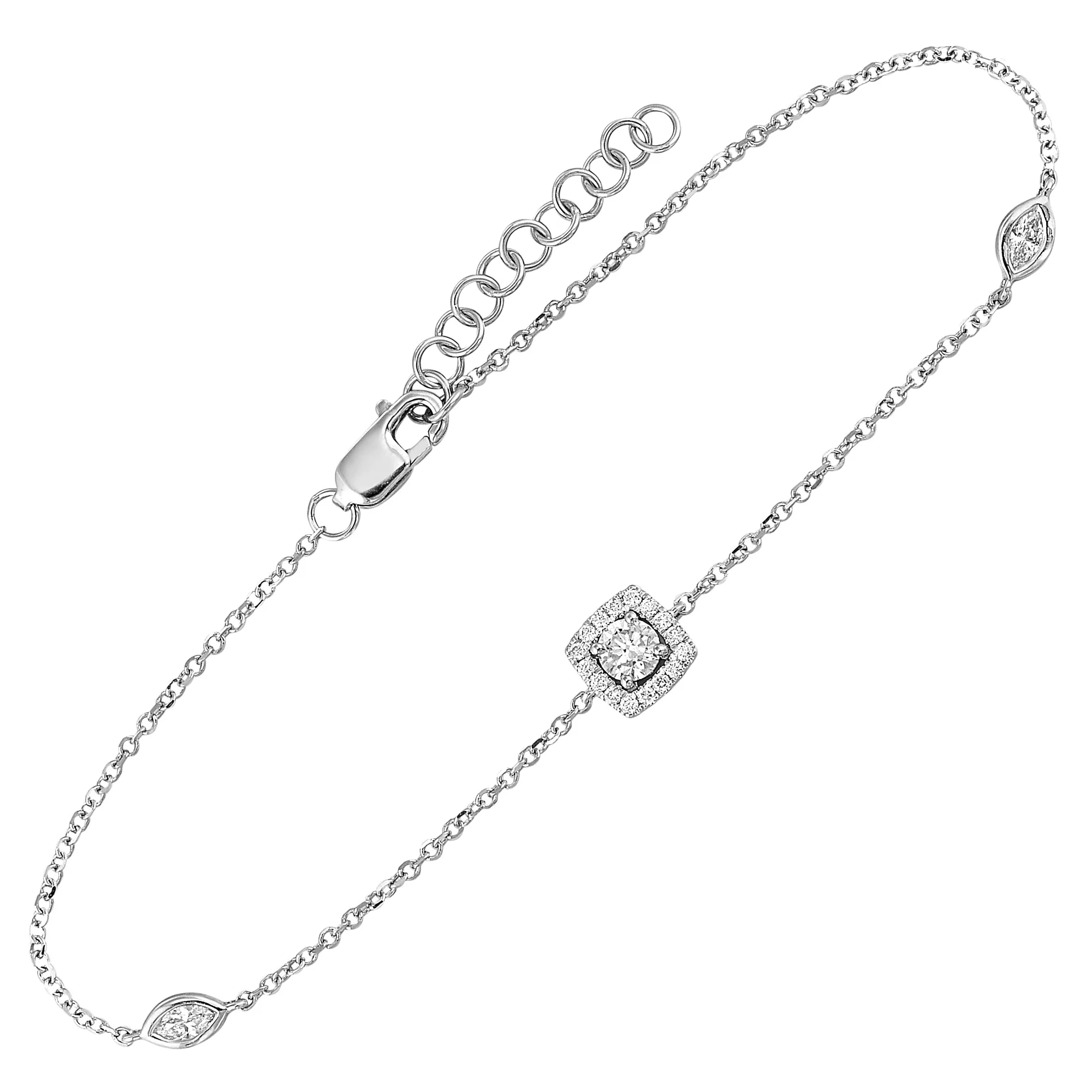 14Kt White Gold Diamond 3/8Ctw Bracelet view 2