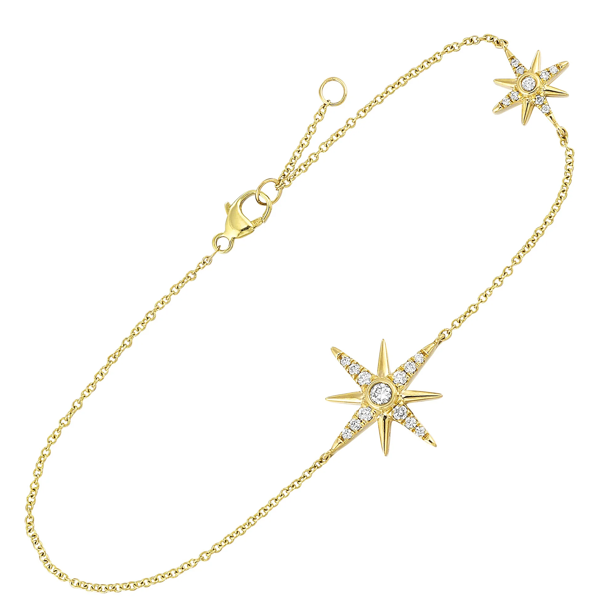 14Kt Yellow Gold Diamond 1/5Ctw Bracelet view 2