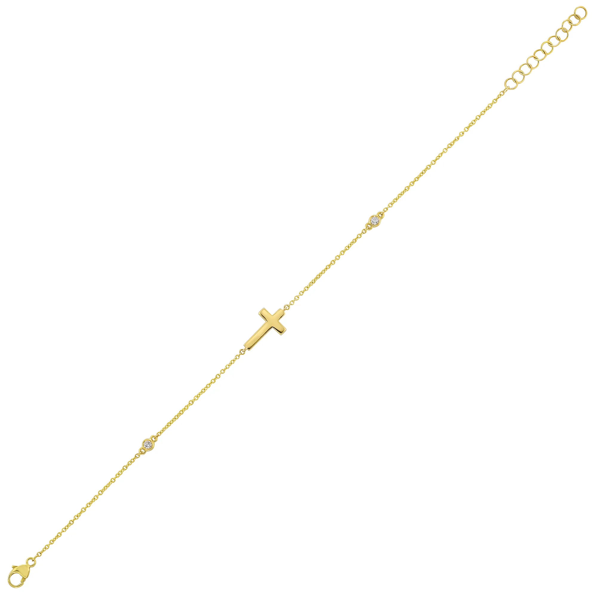 14Kt Yellow Gold Diamond 1/20Ctw Bracelet