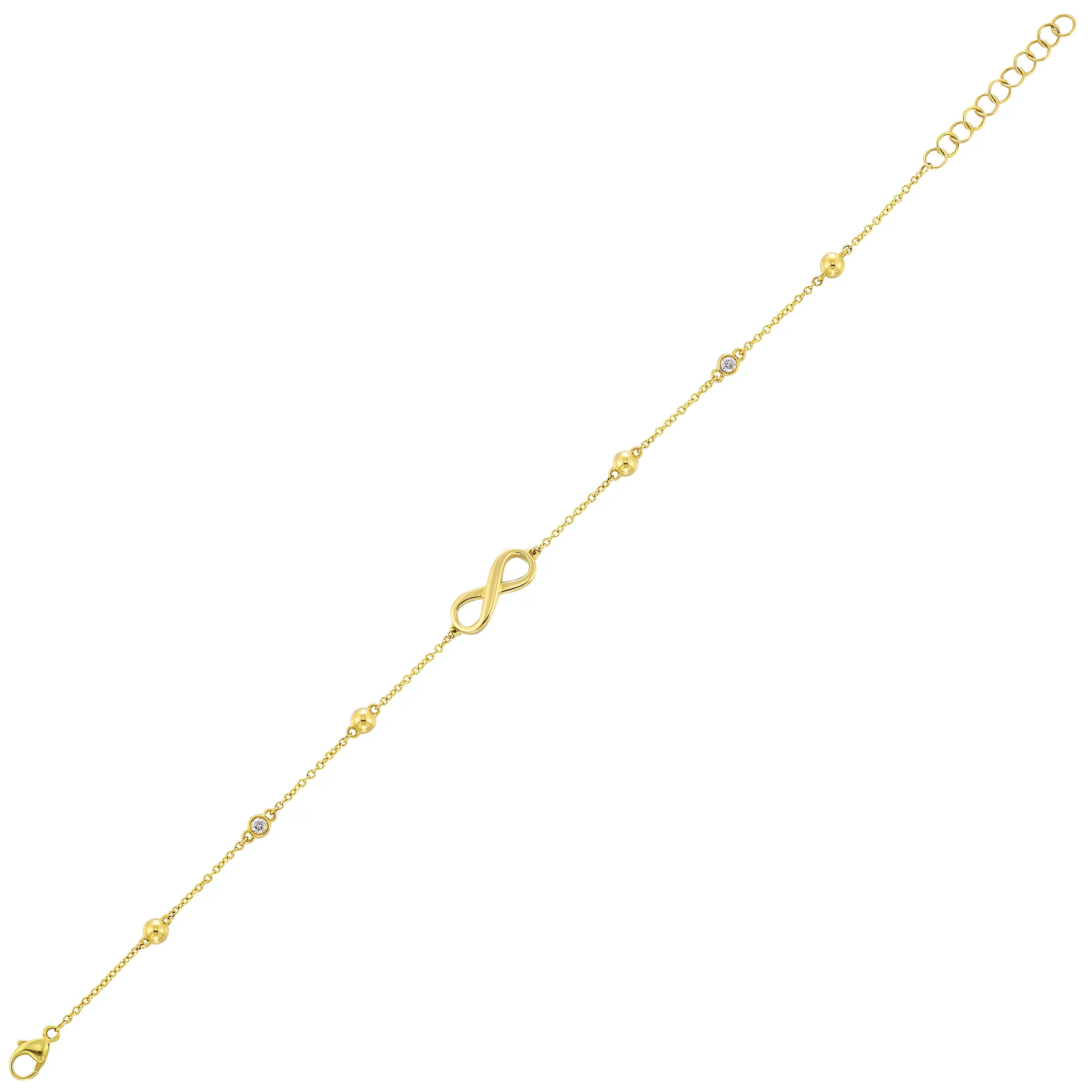 14Kt Yellow Gold Diamond 1/20Ctw Bracelet