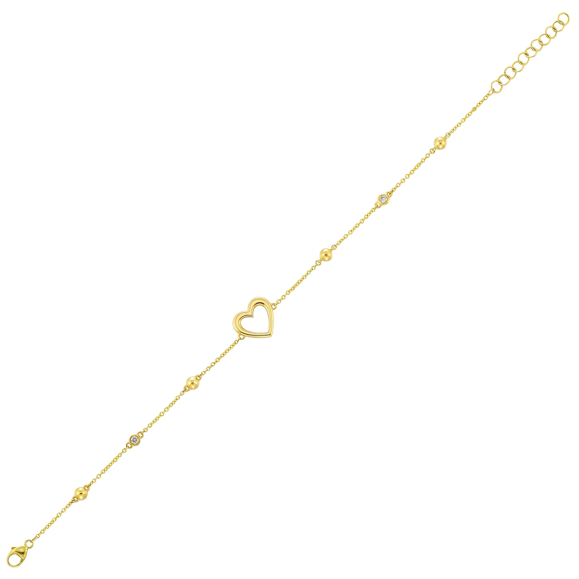 14Kt Yellow Gold Diamond 1/20Ctw Bracelet