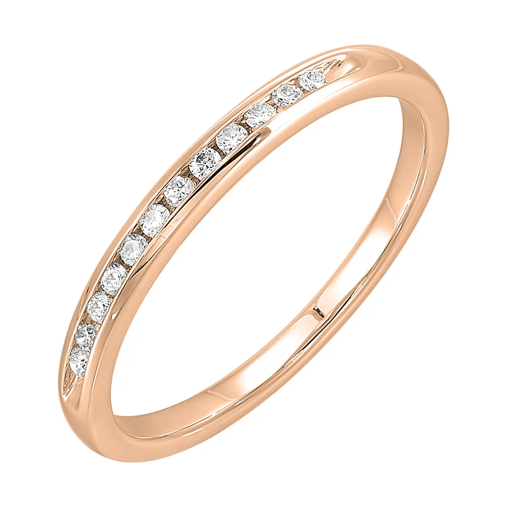 14Kt Rose Gold Diamond 1/10Ctw Ring
