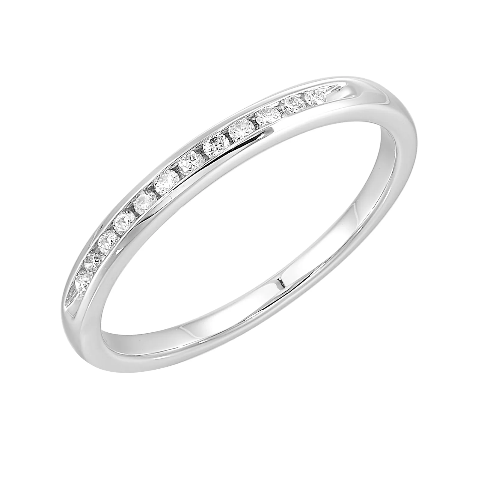 14Kt White Gold Diamond 1/10Ctw Ring view 2