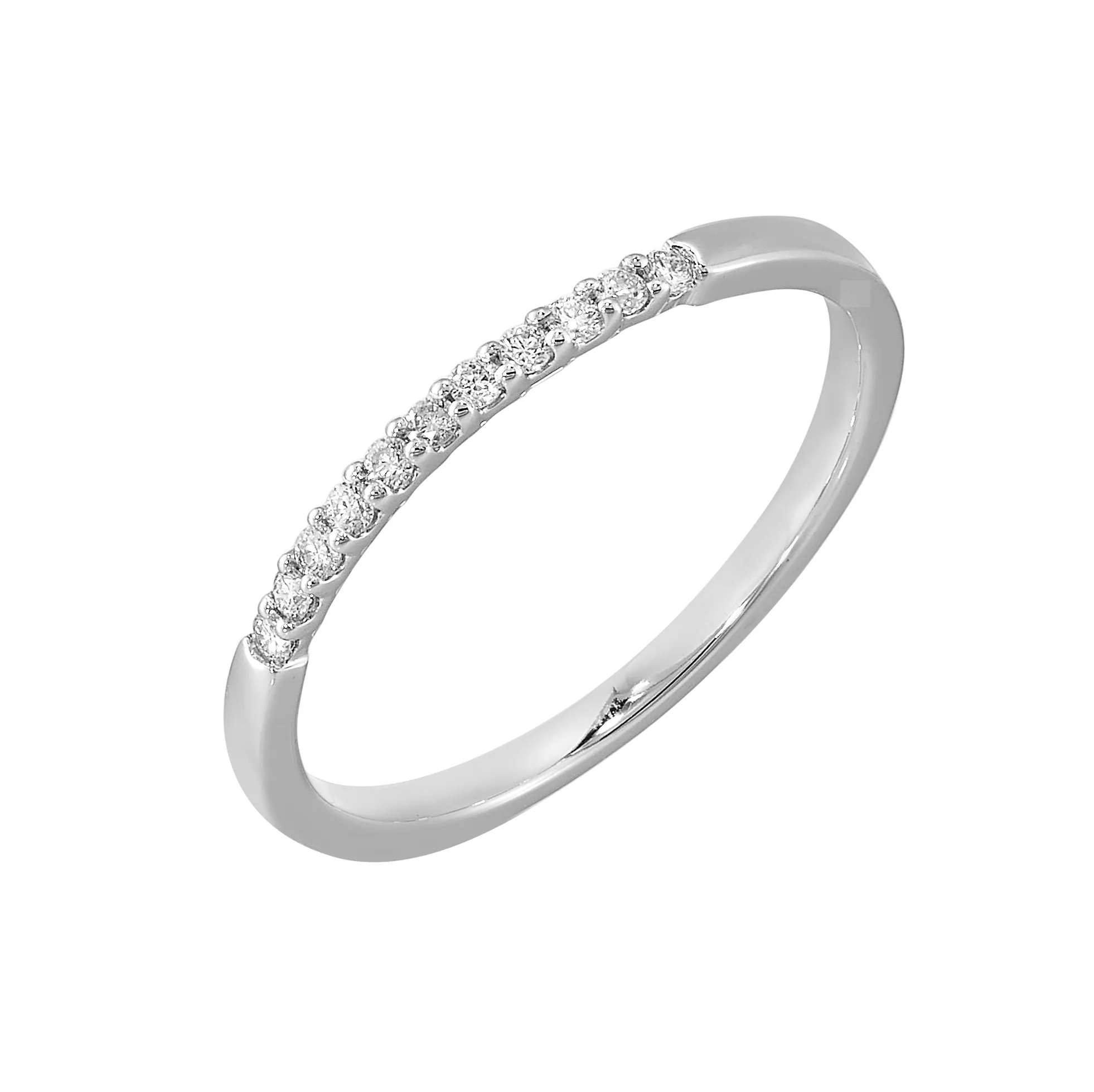 14Kt White Gold Diamond 1/10Ctw Ring view 2