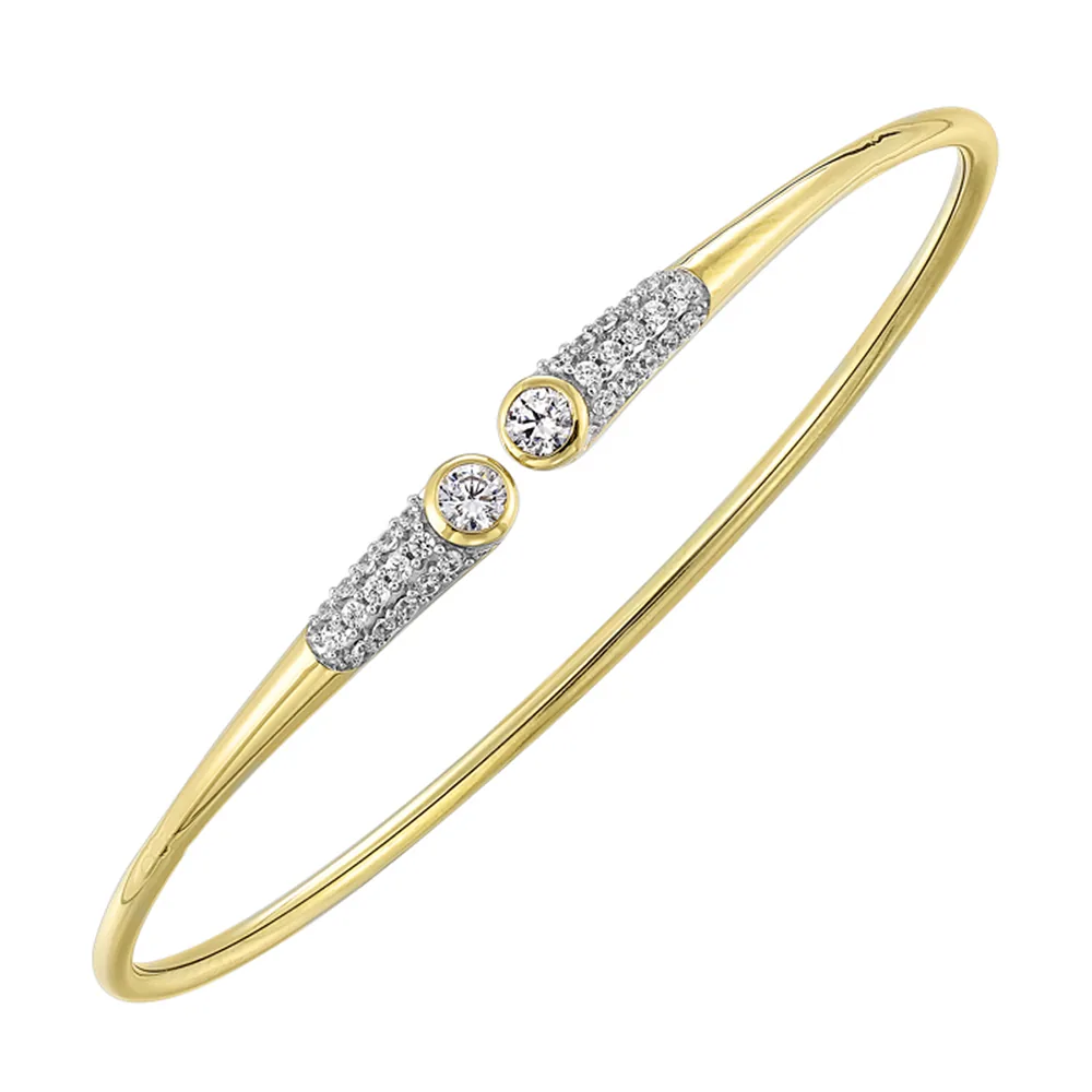 14Kt Yellow Gold Diamond 5/8Ctw Bangle