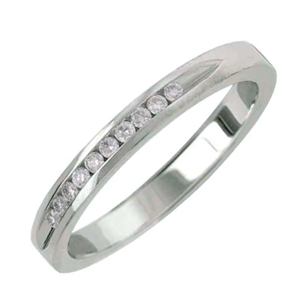 14Kt White Gold Diamond 1/10Ctw Ring