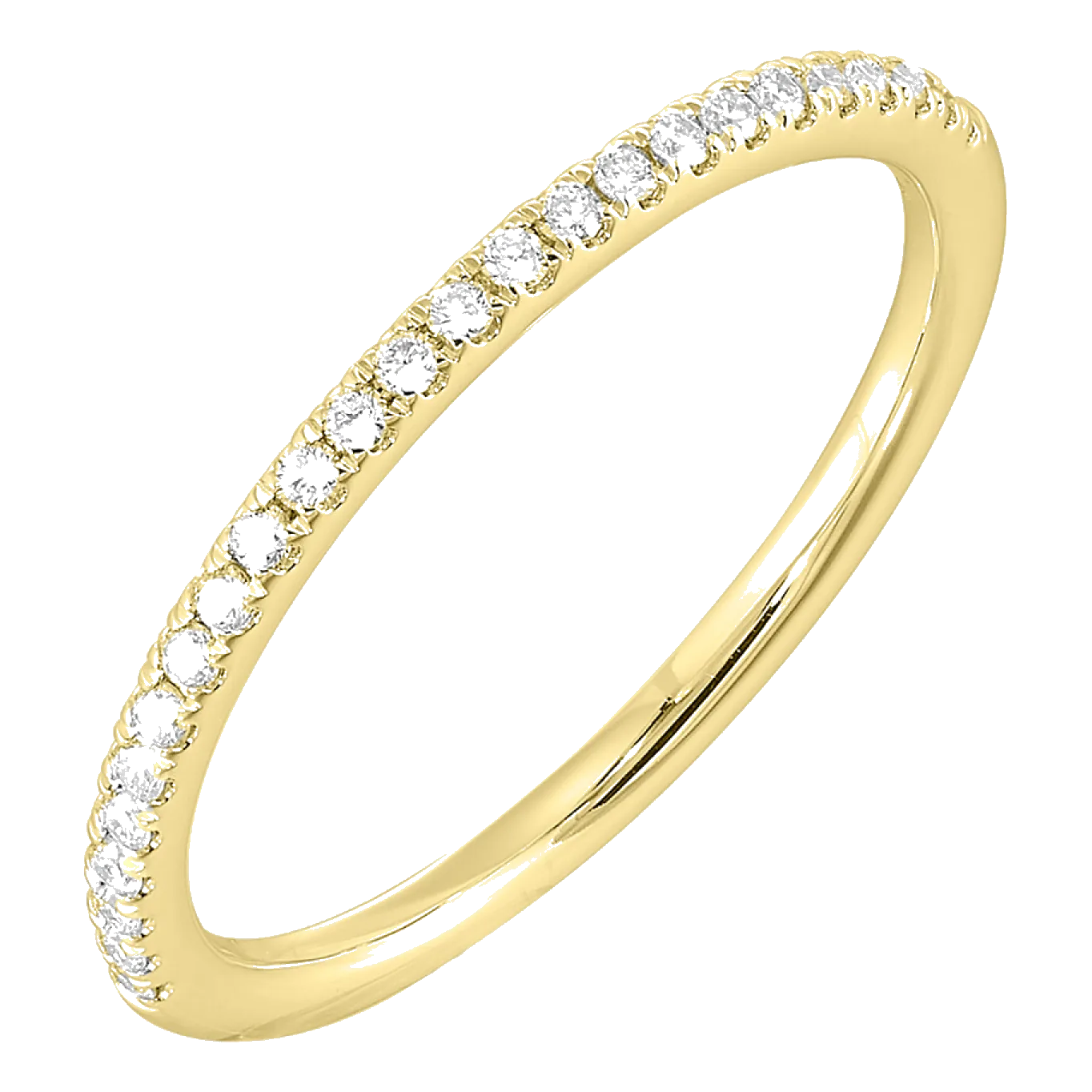 14Kt Yellow Gold Diamond 1/8Ctw Wedding Band
