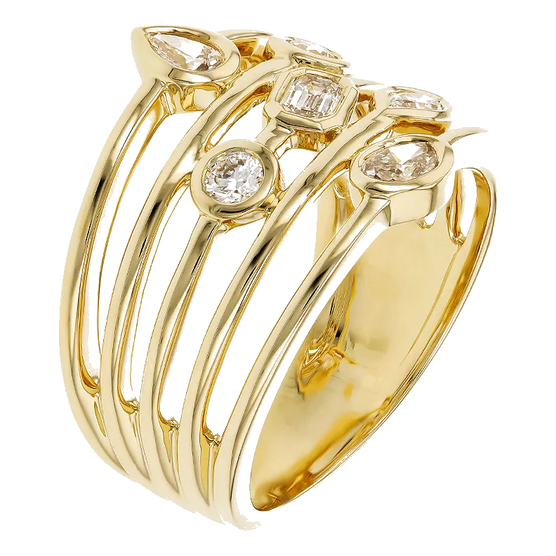 14Kt Yellow Gold Diamond 1/2Ctw Fashion Ring view 2