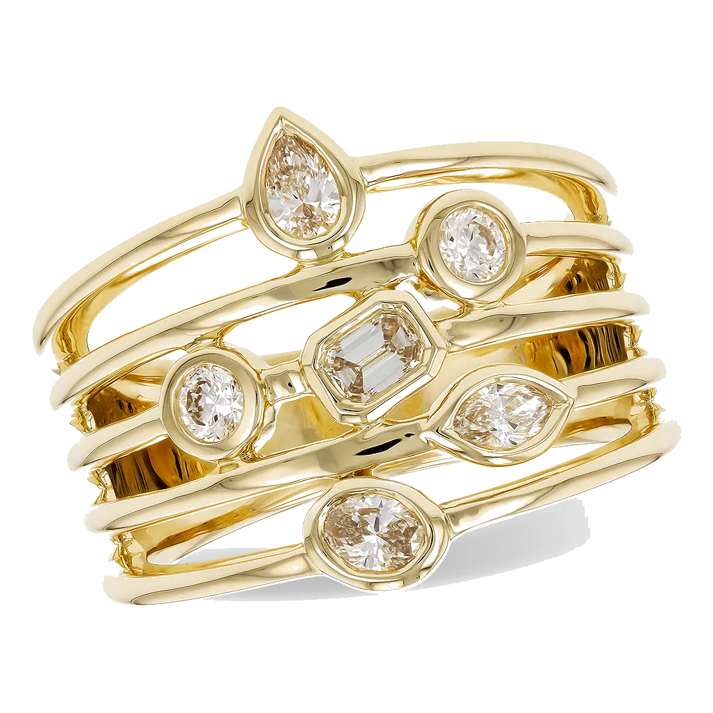 14Kt Yellow Gold Diamond 1/2Ctw Fashion Ring