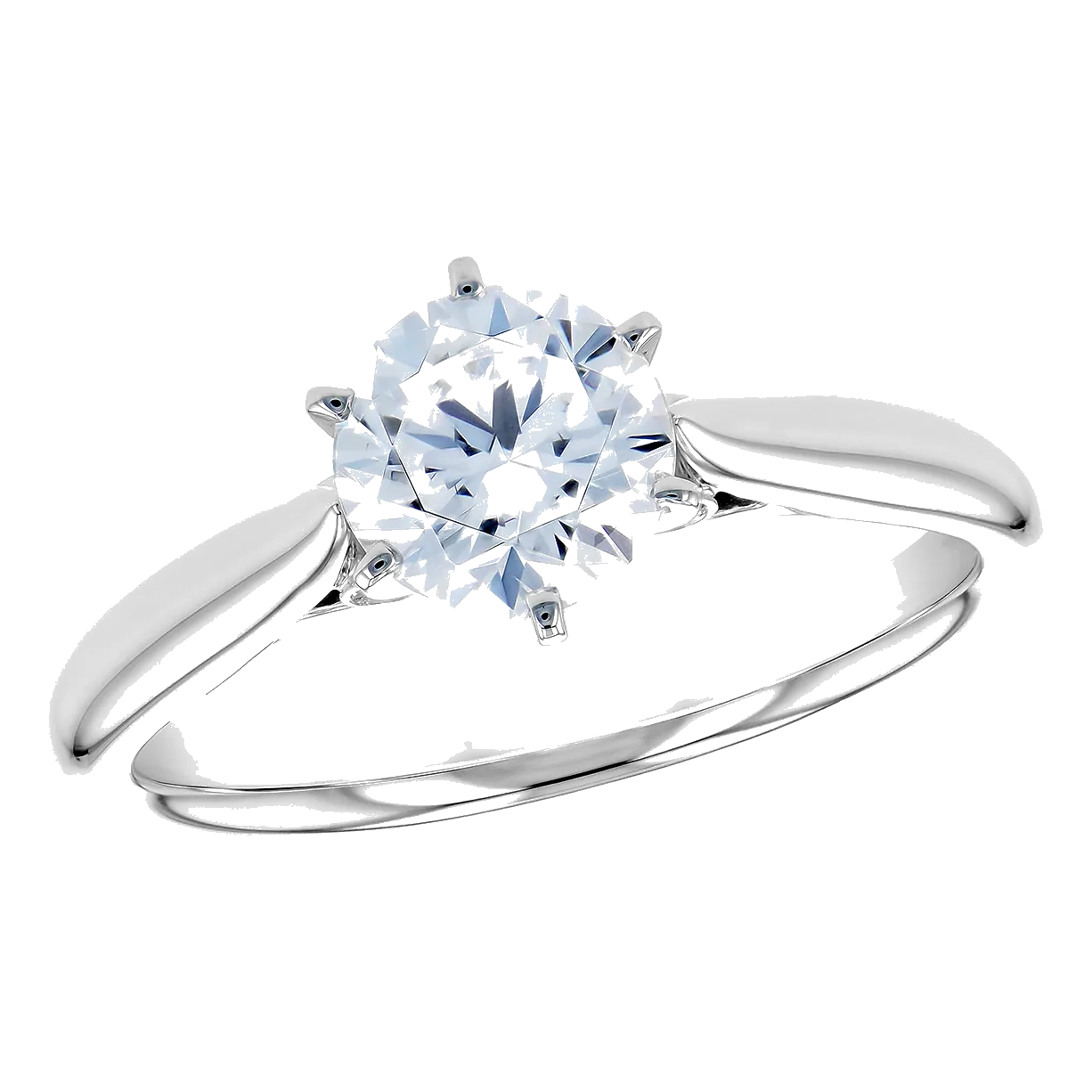 14Kt White Gold Solitaire Semi-Mount Engagement Ring