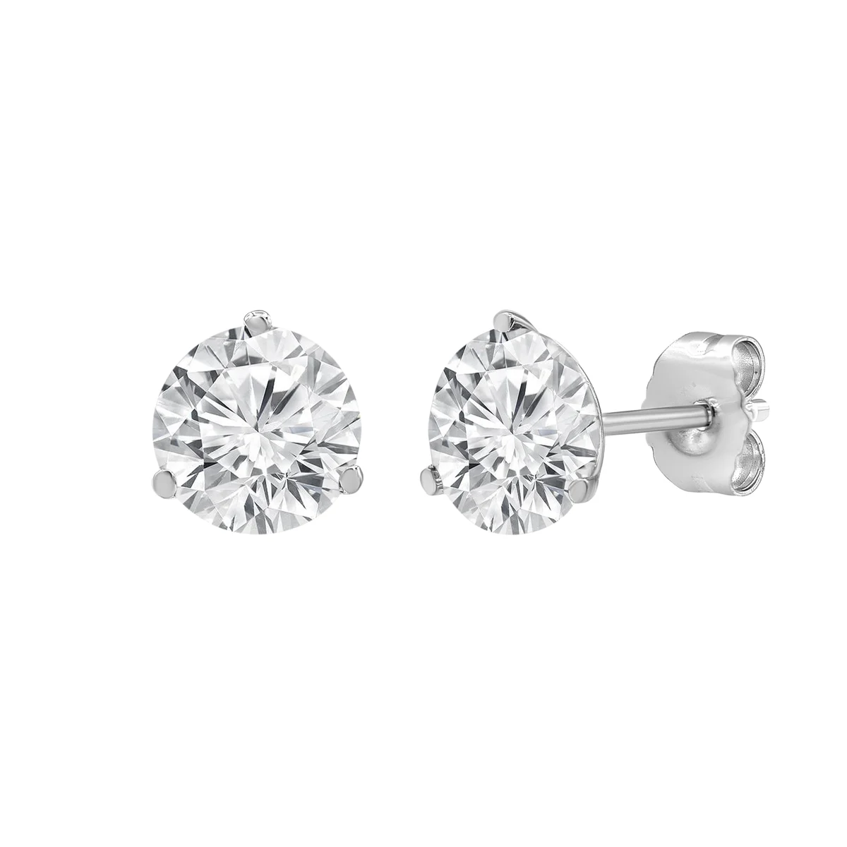 14Kt White Gold Lab Grown Diamond 1/2Ctw Stud Earrings
