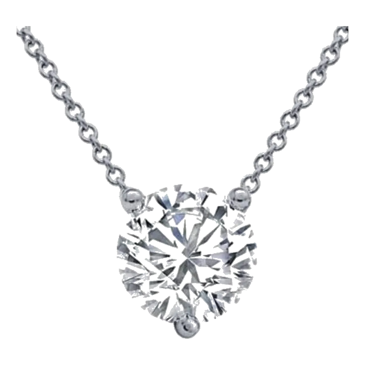 14Kt White Gold Lab Grown Diamond 1 2/3Ctw Martini Pendant