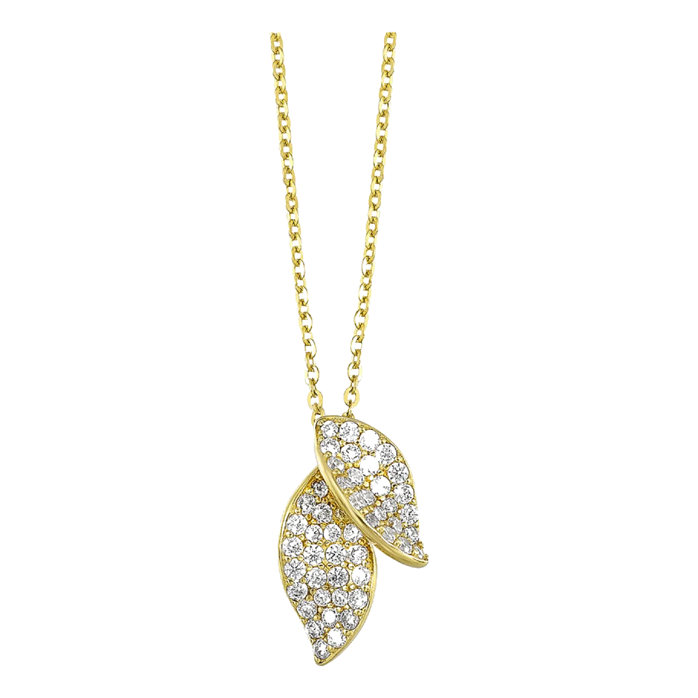 10Kt Yellow Gold Diamond 1/4Ctw Free Form Pendant