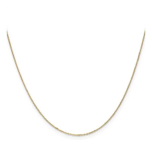 14Kt Yellow Gold 18 Inch Diamond-Cut Cable Chain