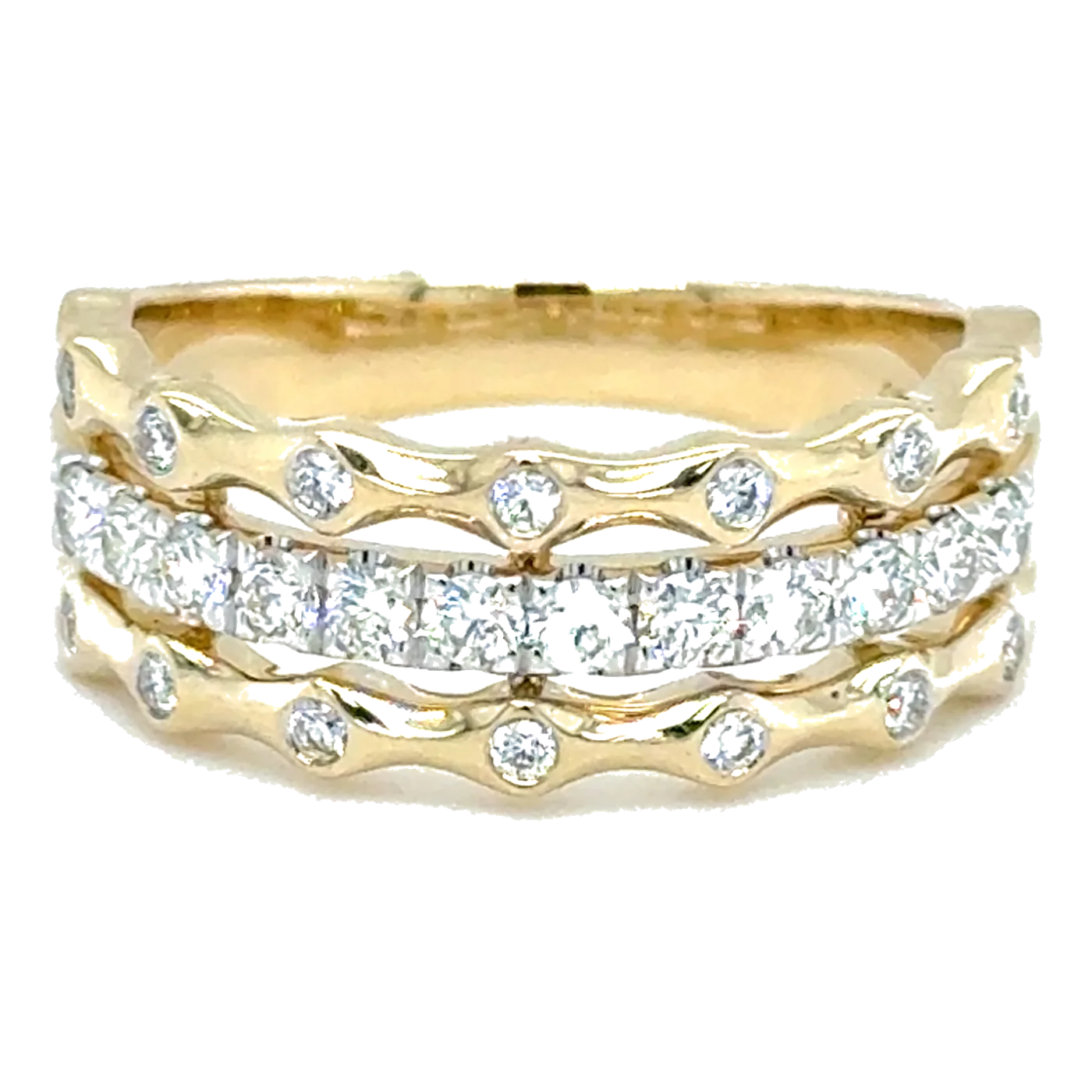14Kt Yellow Gold Diamond 1/2Ctw Wedding Band