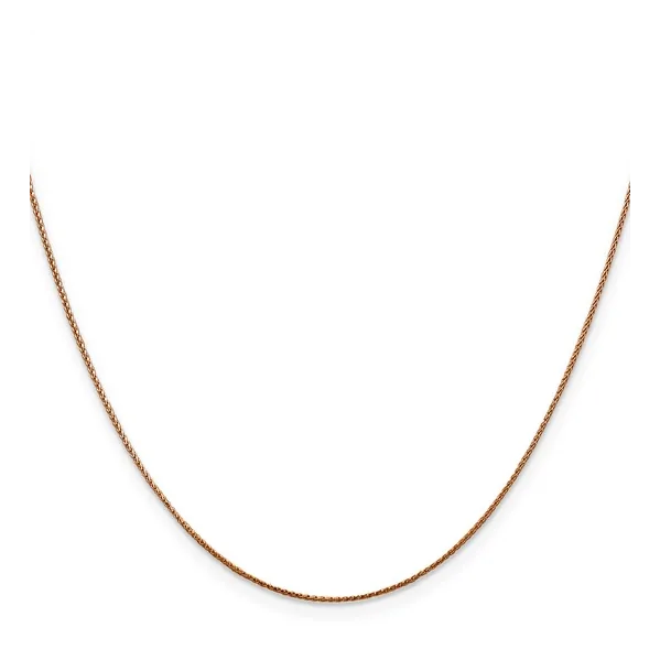 14Kt Rose Gold 18 Inch Spiga Chain