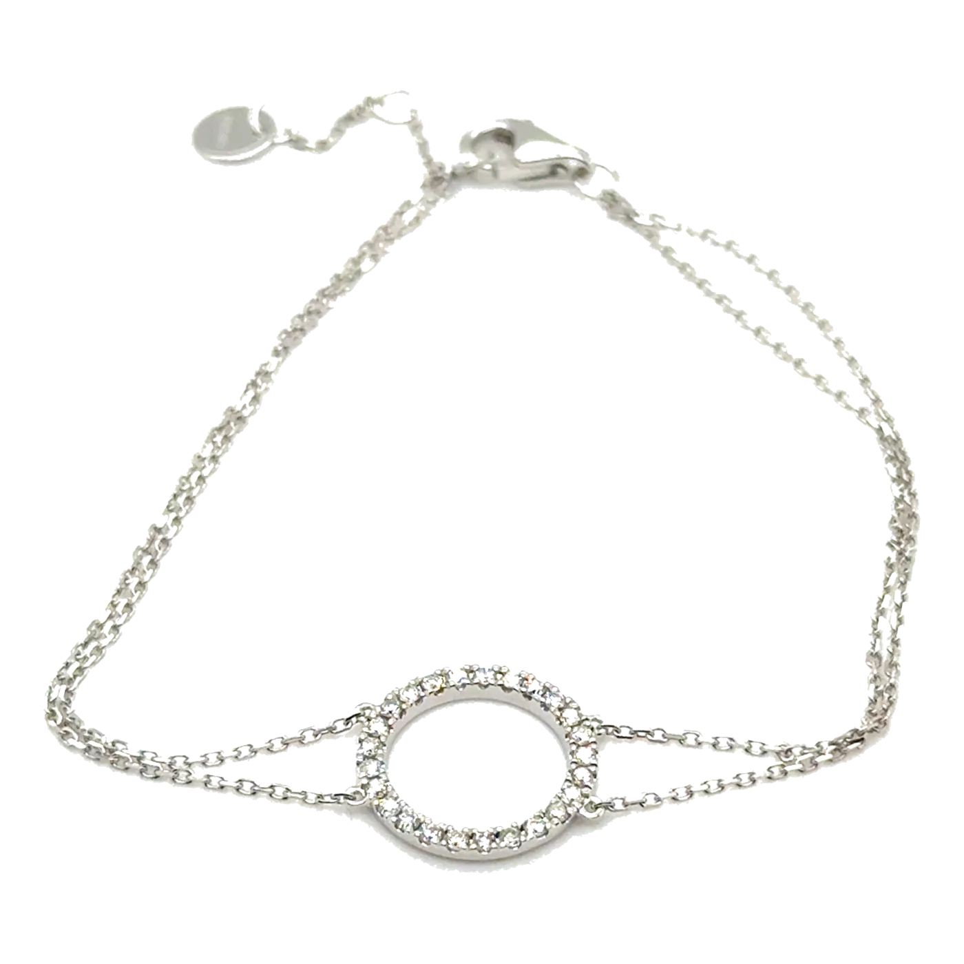 14Kt White Gold Diamond 1/6Ctw Eternity Bracelet