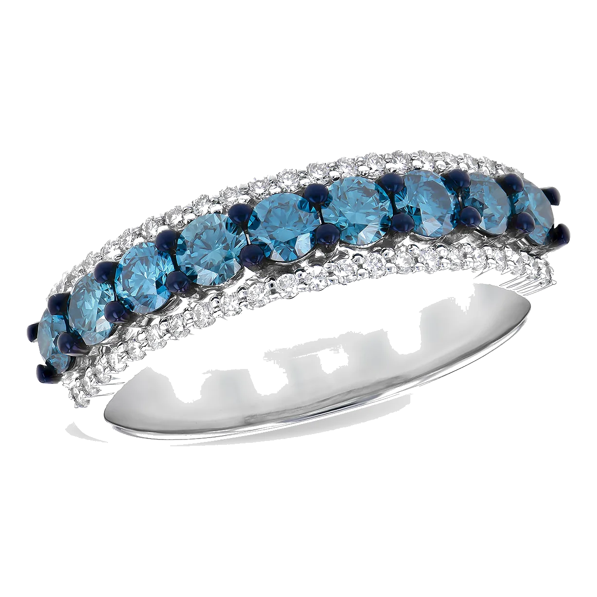 14Kt White Gold Diamond 1Ctw Wedding Band
