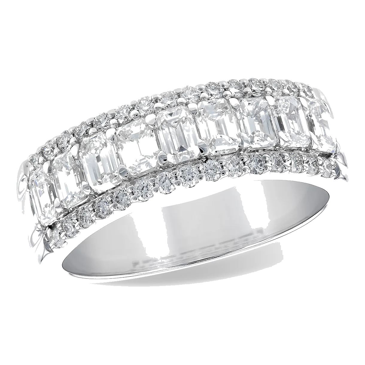 14Kt White Gold Diamond 1 1/2Ctw Wedding Band