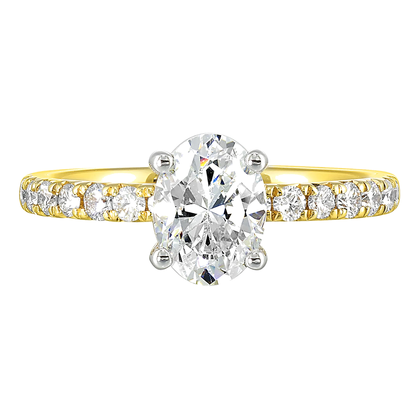 14Kt Yellow Gold Diamond 3/8Ctw Engagement Ring