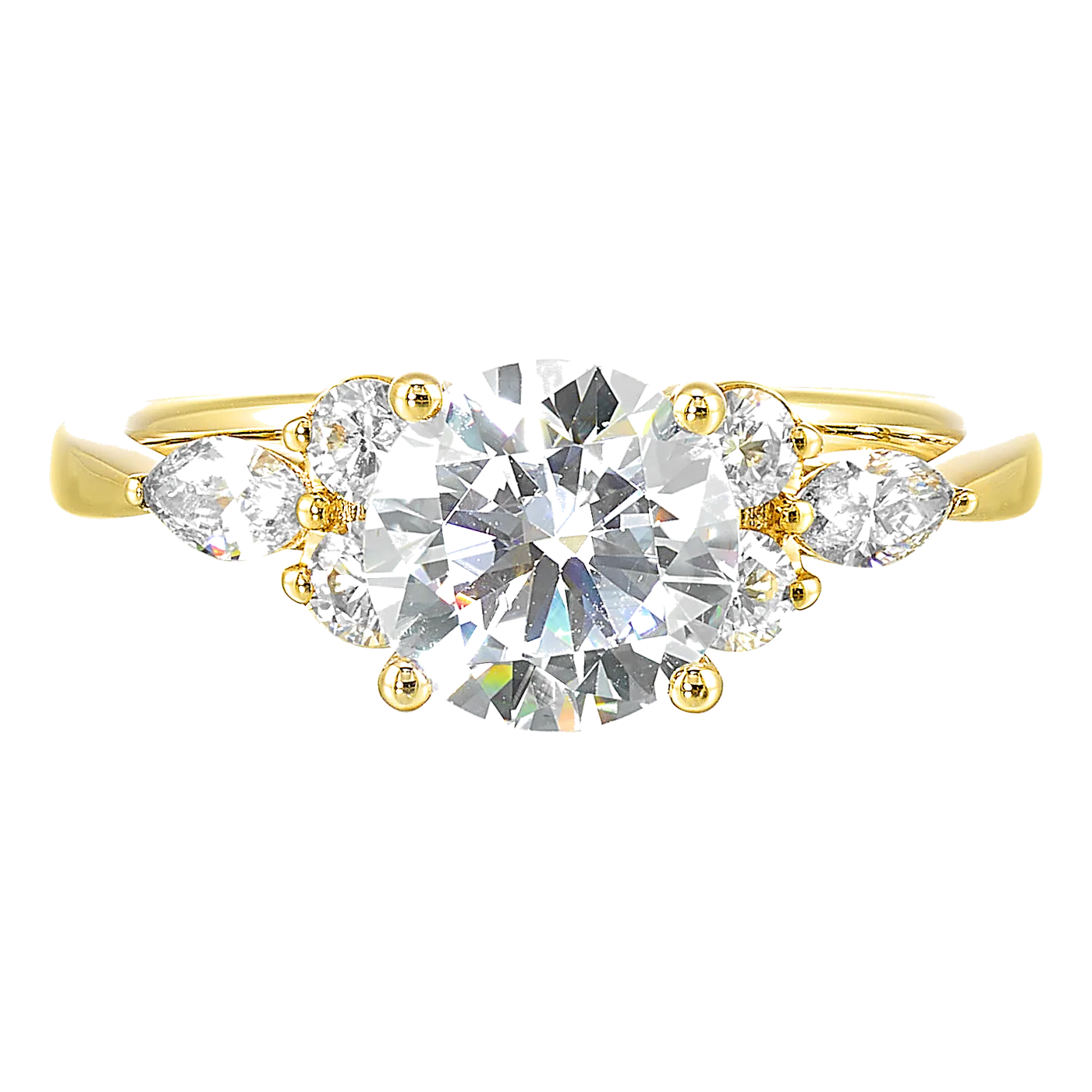 14Kt Yellow Gold Diamond 5/8Ctw Engagement Ring