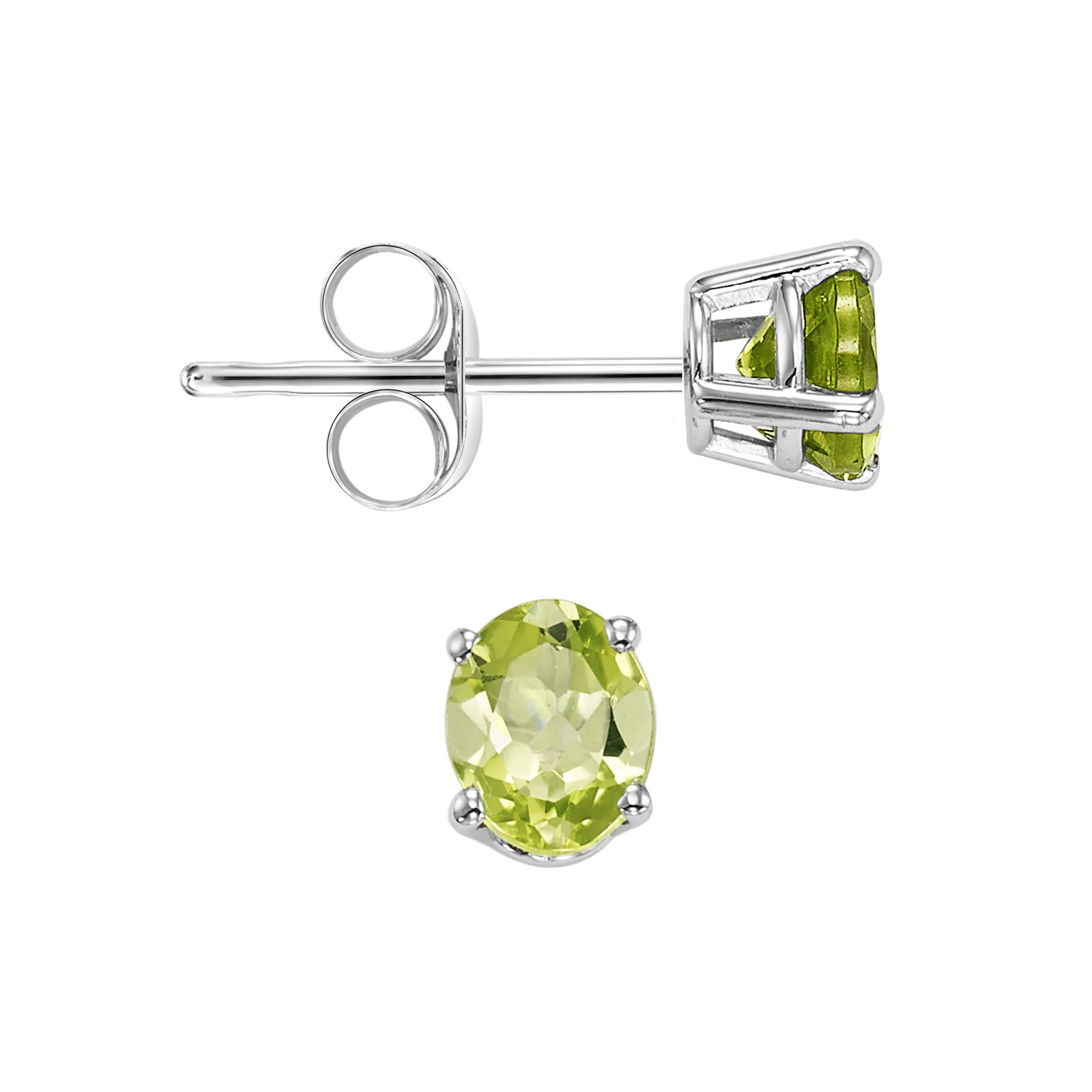 14Kt White Gold Peridot 1Ctw Earring
