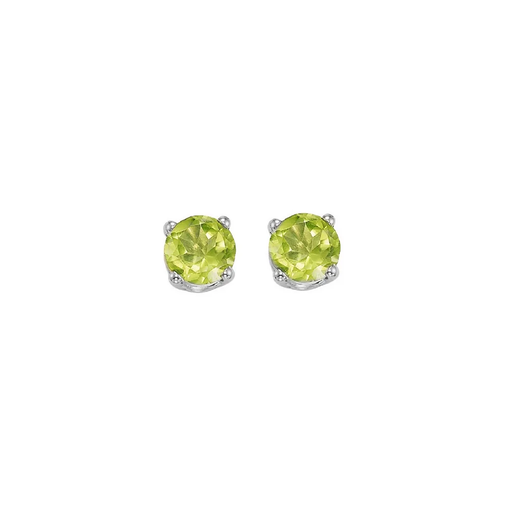 14Kt White Gold Peridot 3/4Ctw Earring