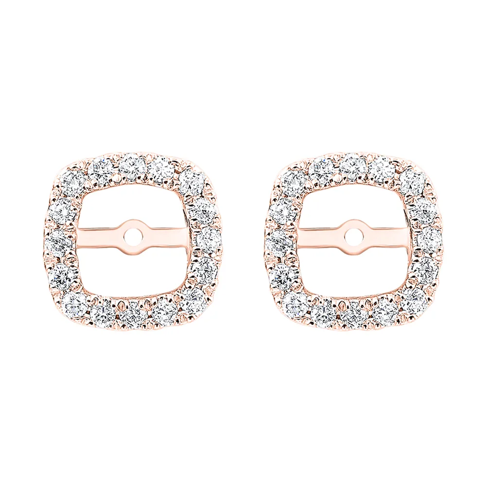 14Kt Rose Gold Diamond 1/5Ctw Earring