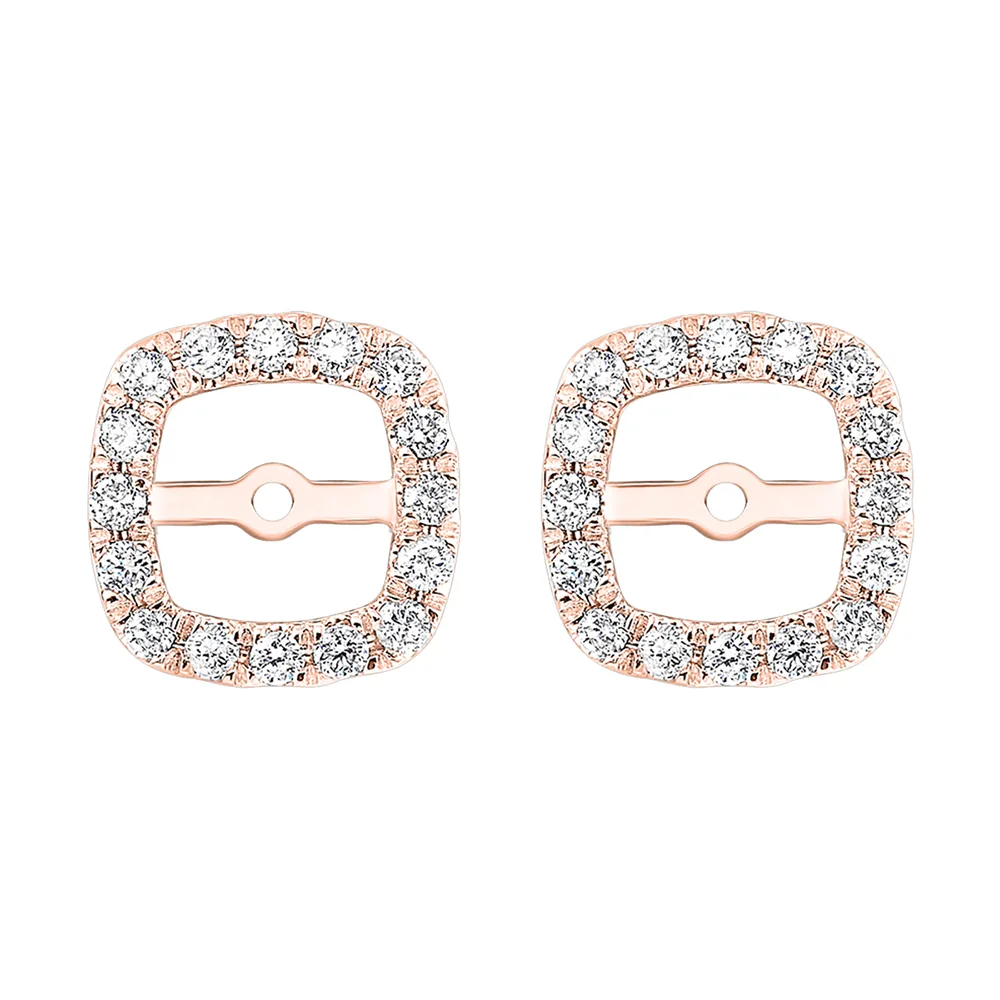 14Kt Rose Gold Diamond 1/5Ctw Earring