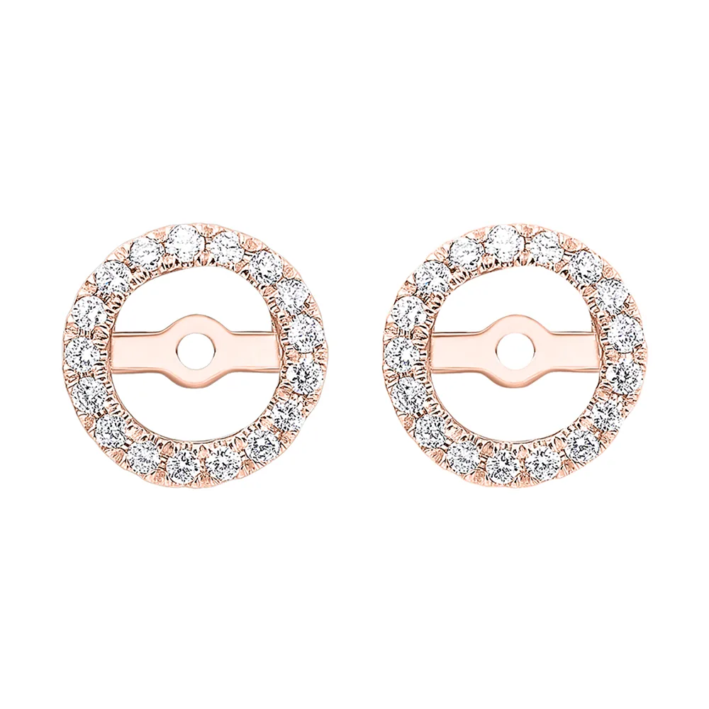 14Kt Rose Gold Diamond 1/5Ctw Earring