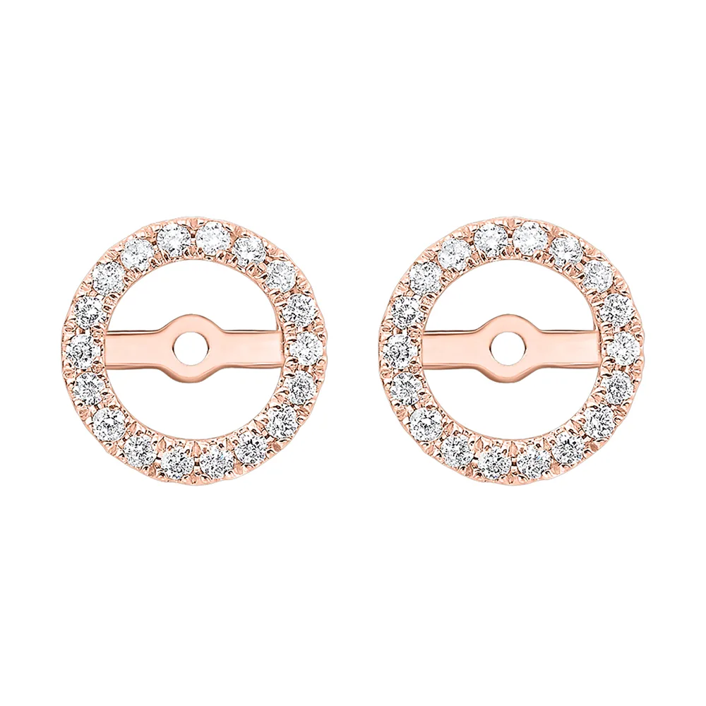 14Kt Rose Gold Diamond 1/4Ctw Earring