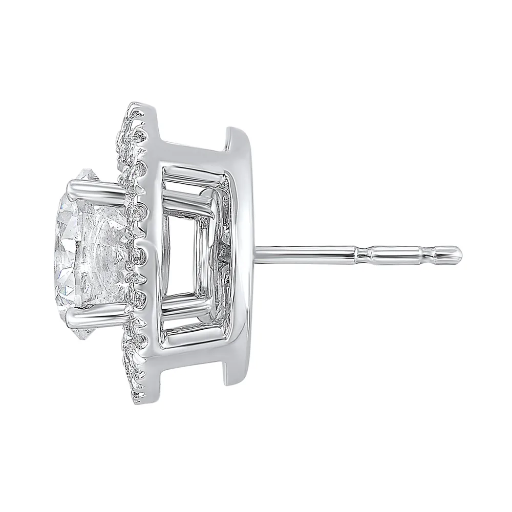 14Kt White Gold Diamond 1/3Ctw Earring view 2