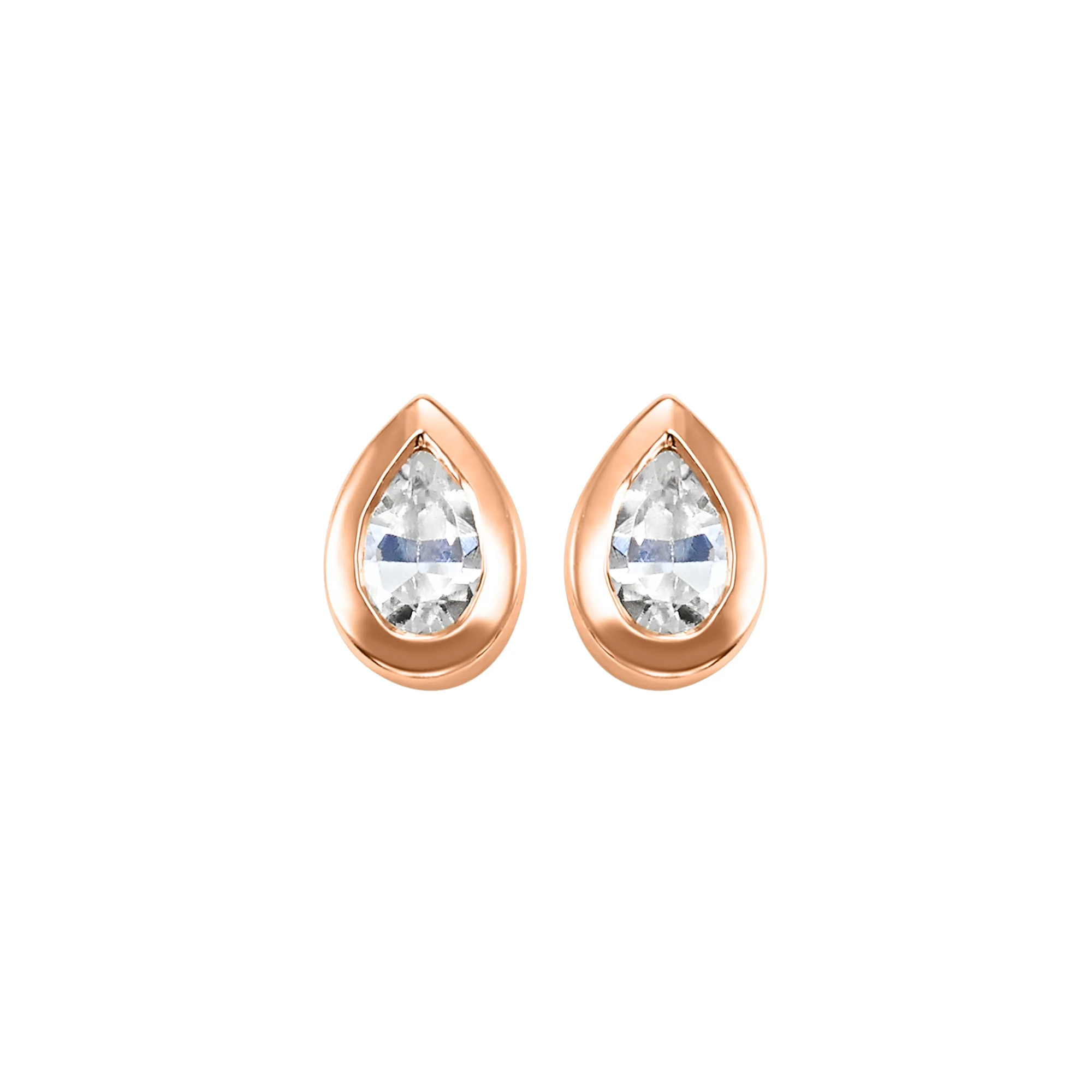 14Kt Rose Gold Diamond 1/6Ctw Earring
