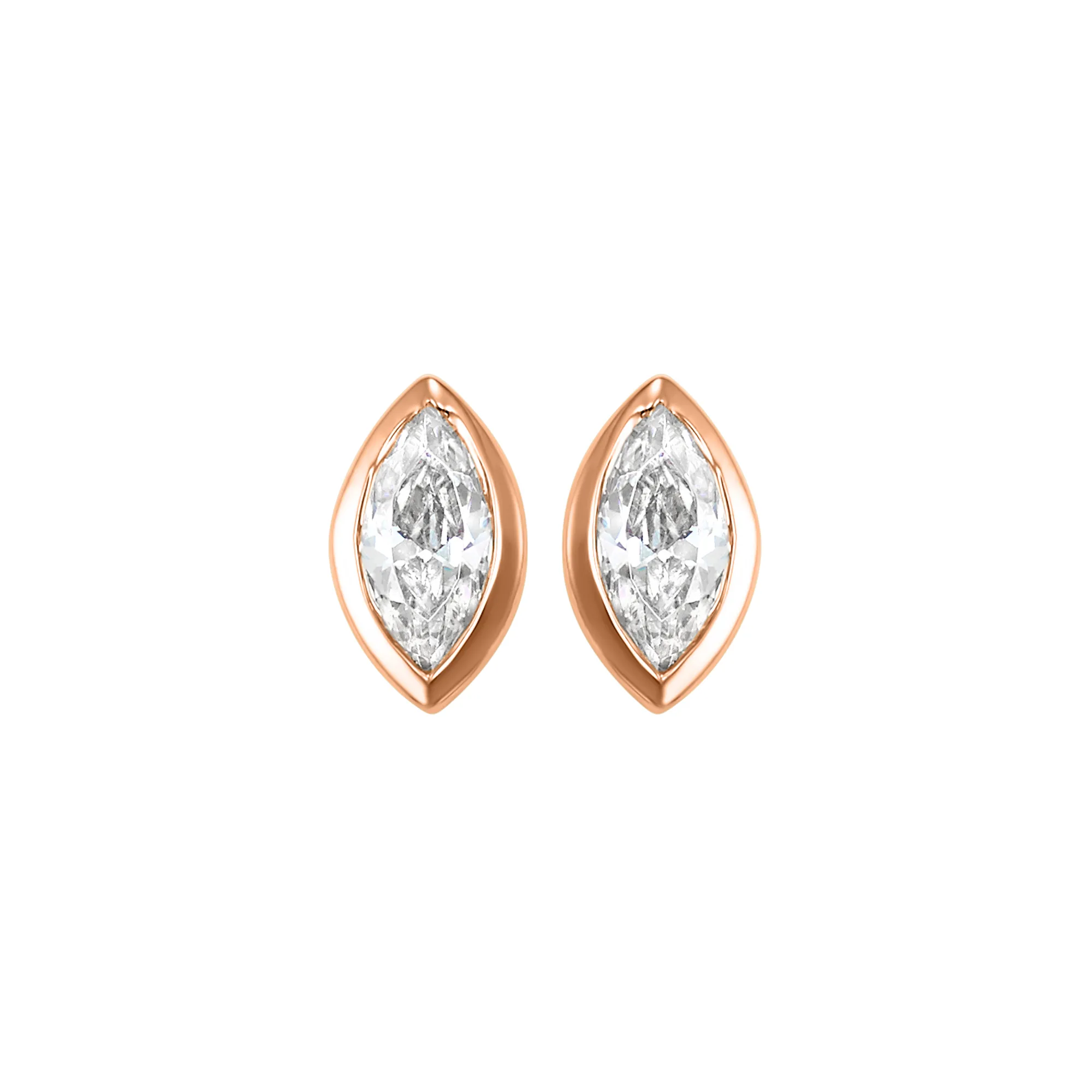 14Kt Rose Gold Diamond 1/6Ctw Earring