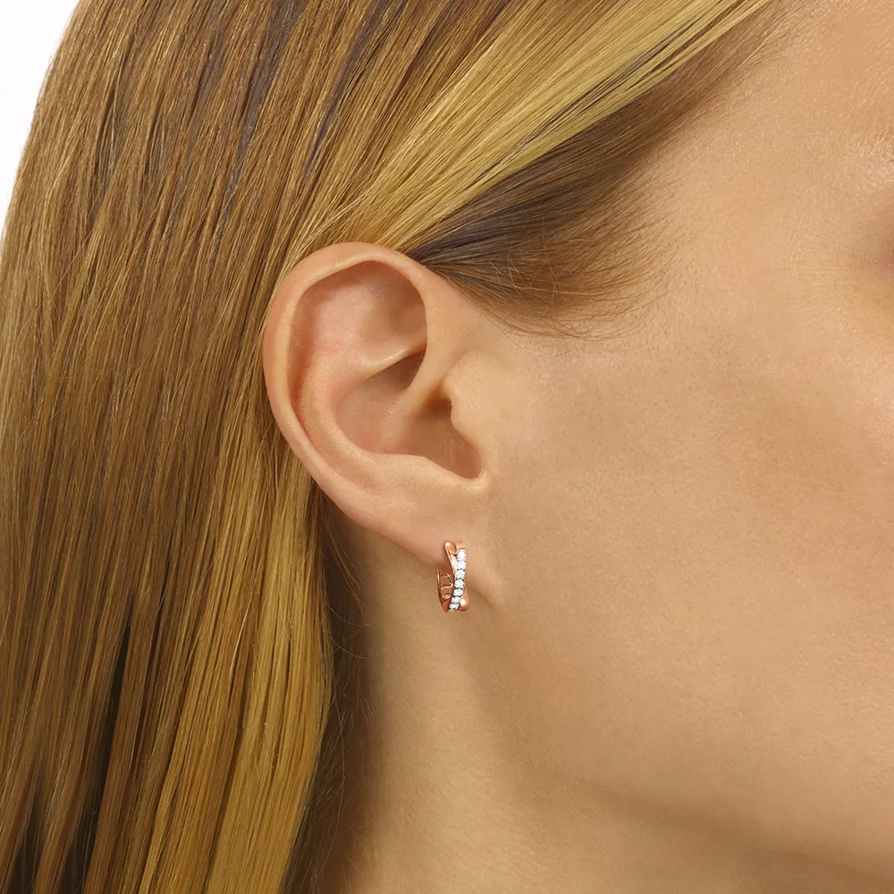 10Kt Rose Gold Diamond 1/6Ctw Earring view 2