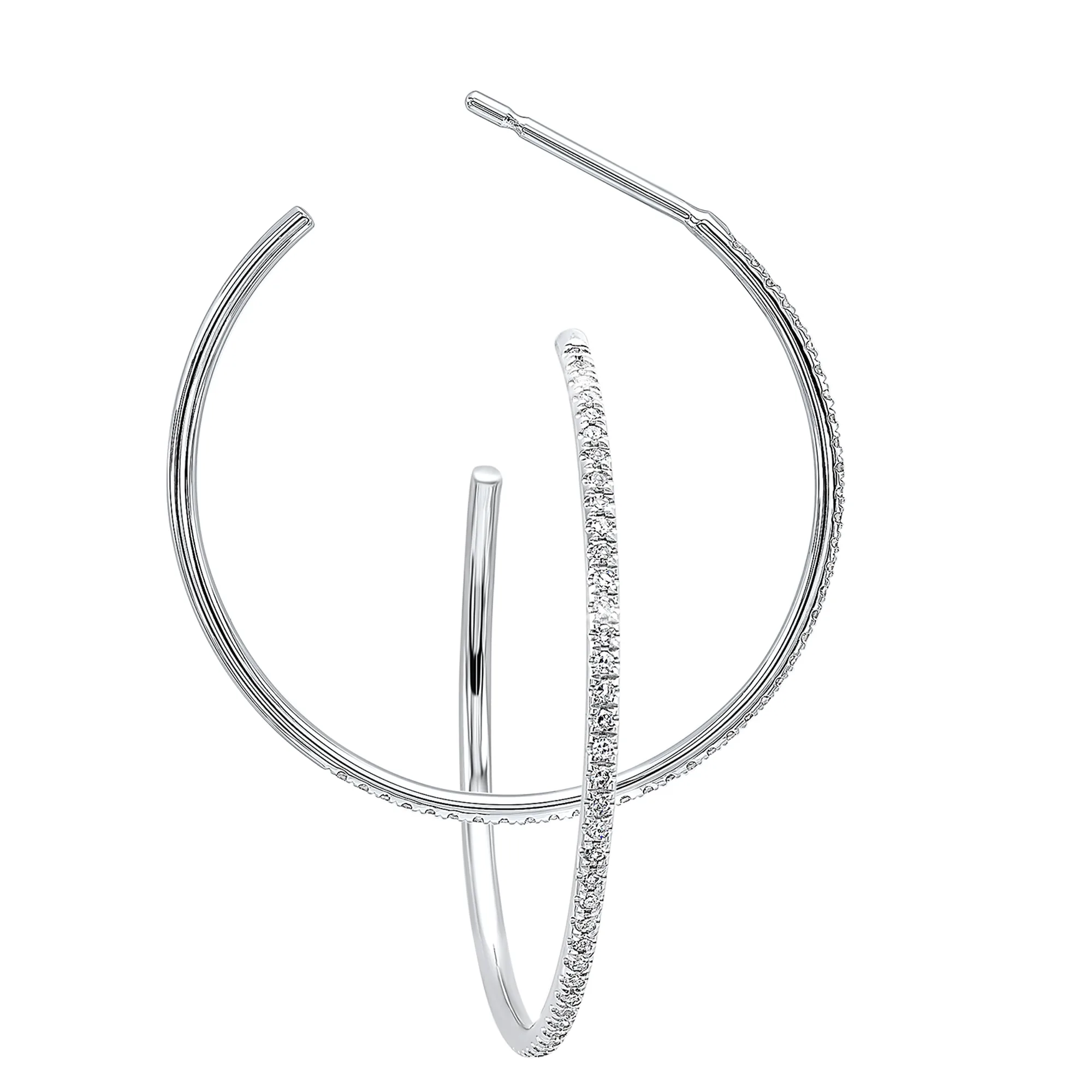 14Kt White Gold Diamond 1/12Ctw Earring