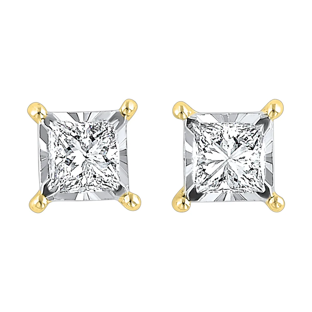14Kt Yellow Gold Diamond 1/2Ctw Earring
