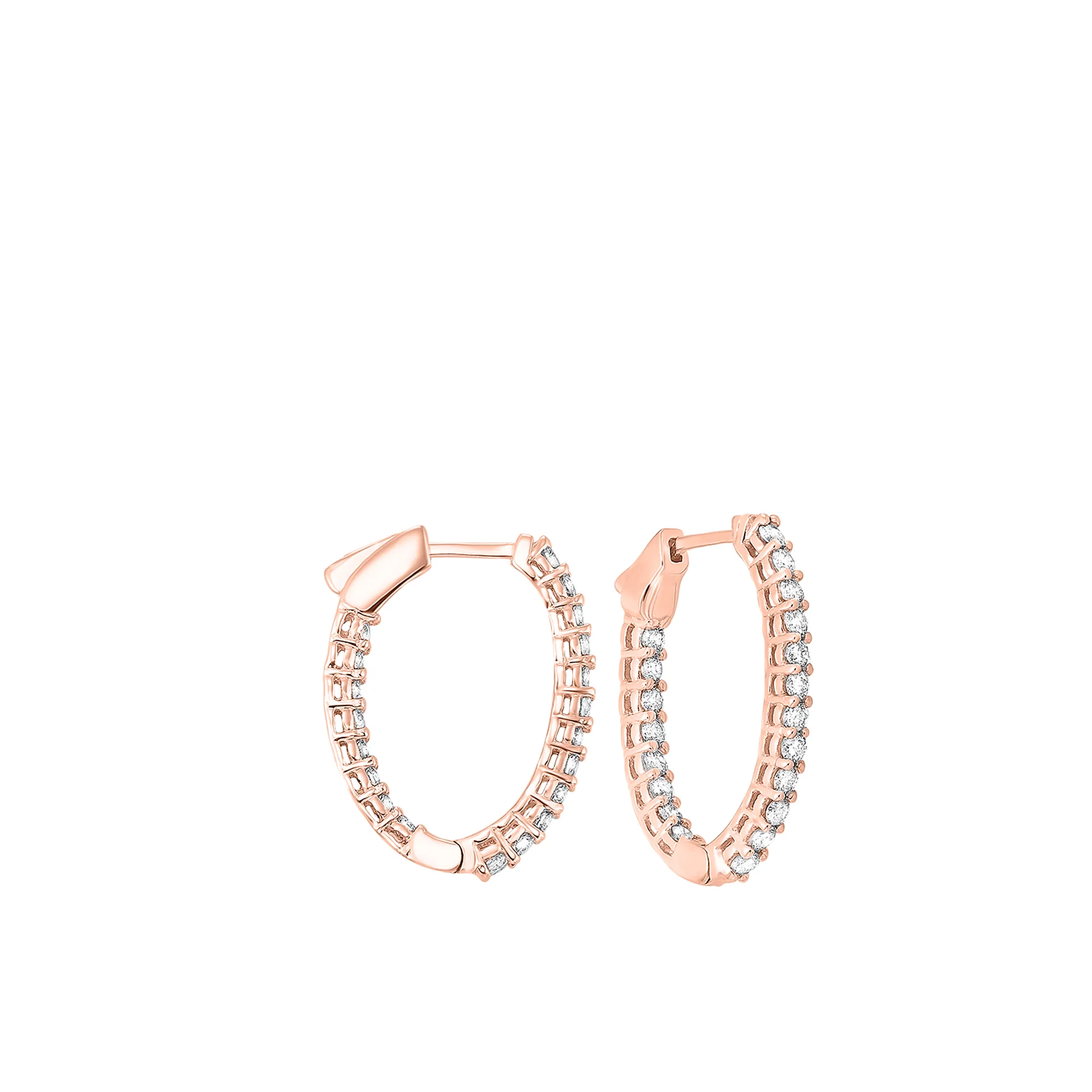 14Kt Rose Gold Diamond 1Ctw Earring view 2