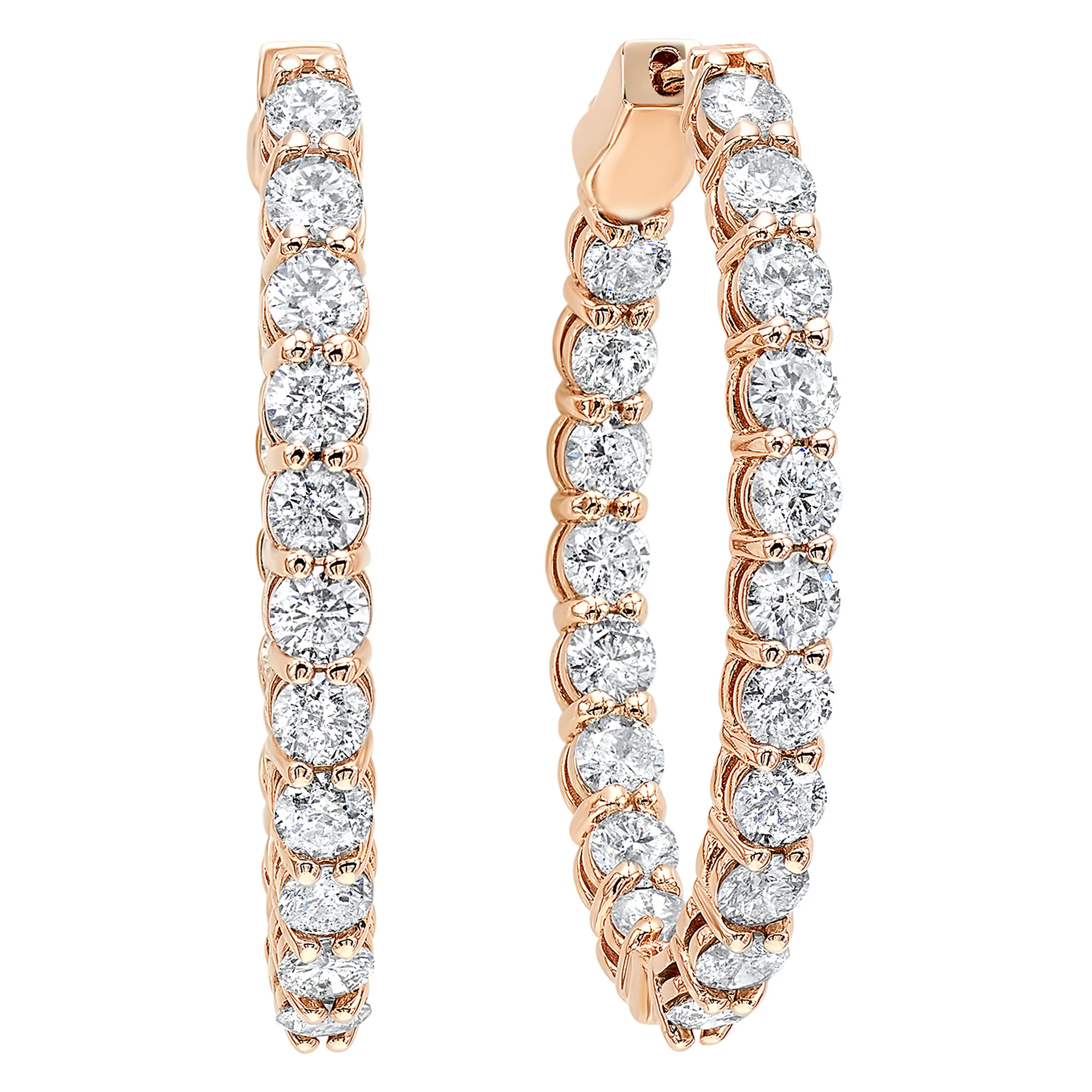 14Kt Rose Gold Diamond 1Ctw Earring