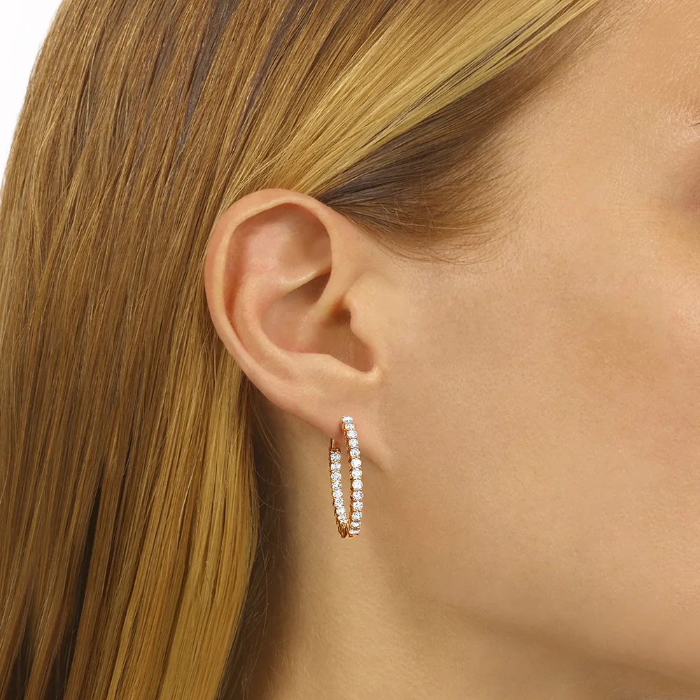 14Kt Rose Gold Diamond 2Ctw Earring view 2