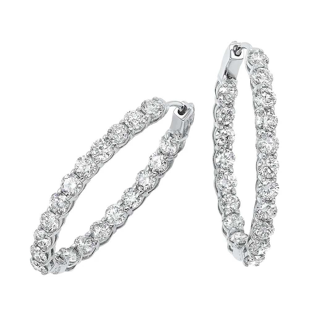 14Kt White Gold Diamond 5Ctw Earring view 2