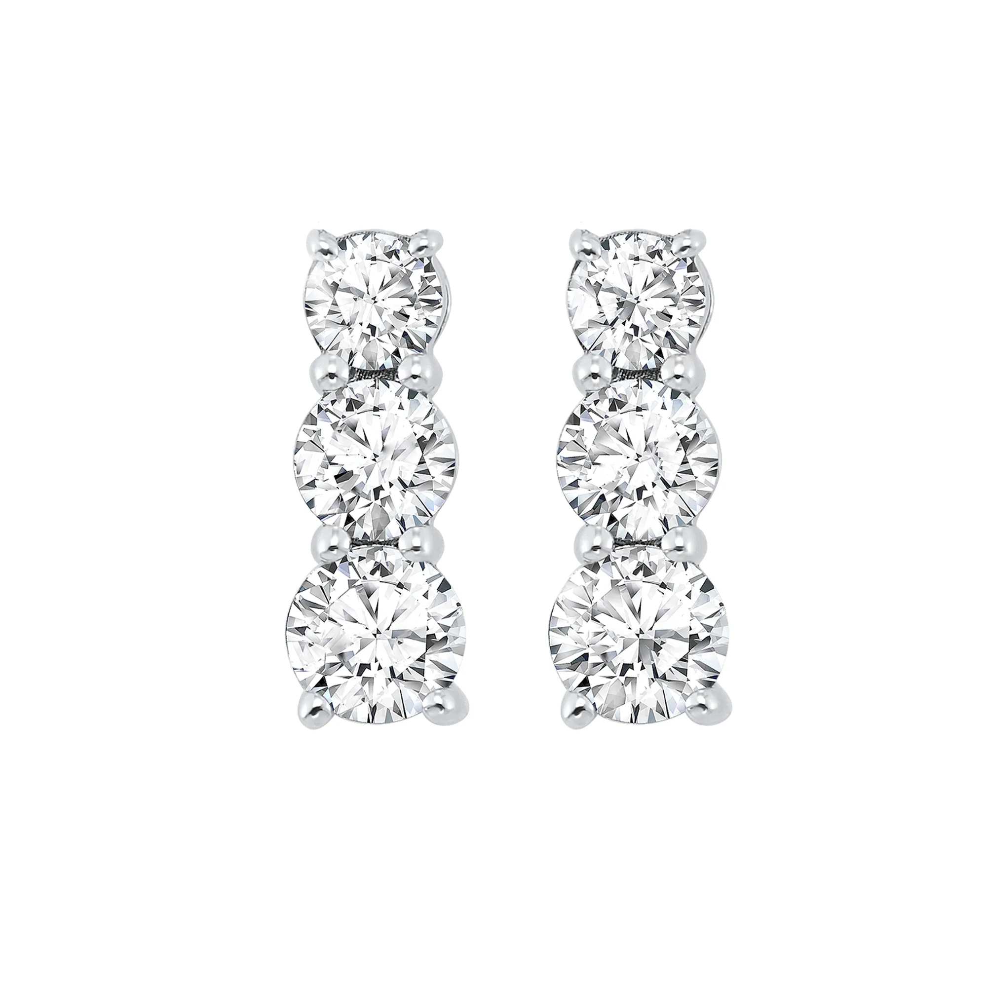 14Kt White Gold Diamond 1Ctw Earring