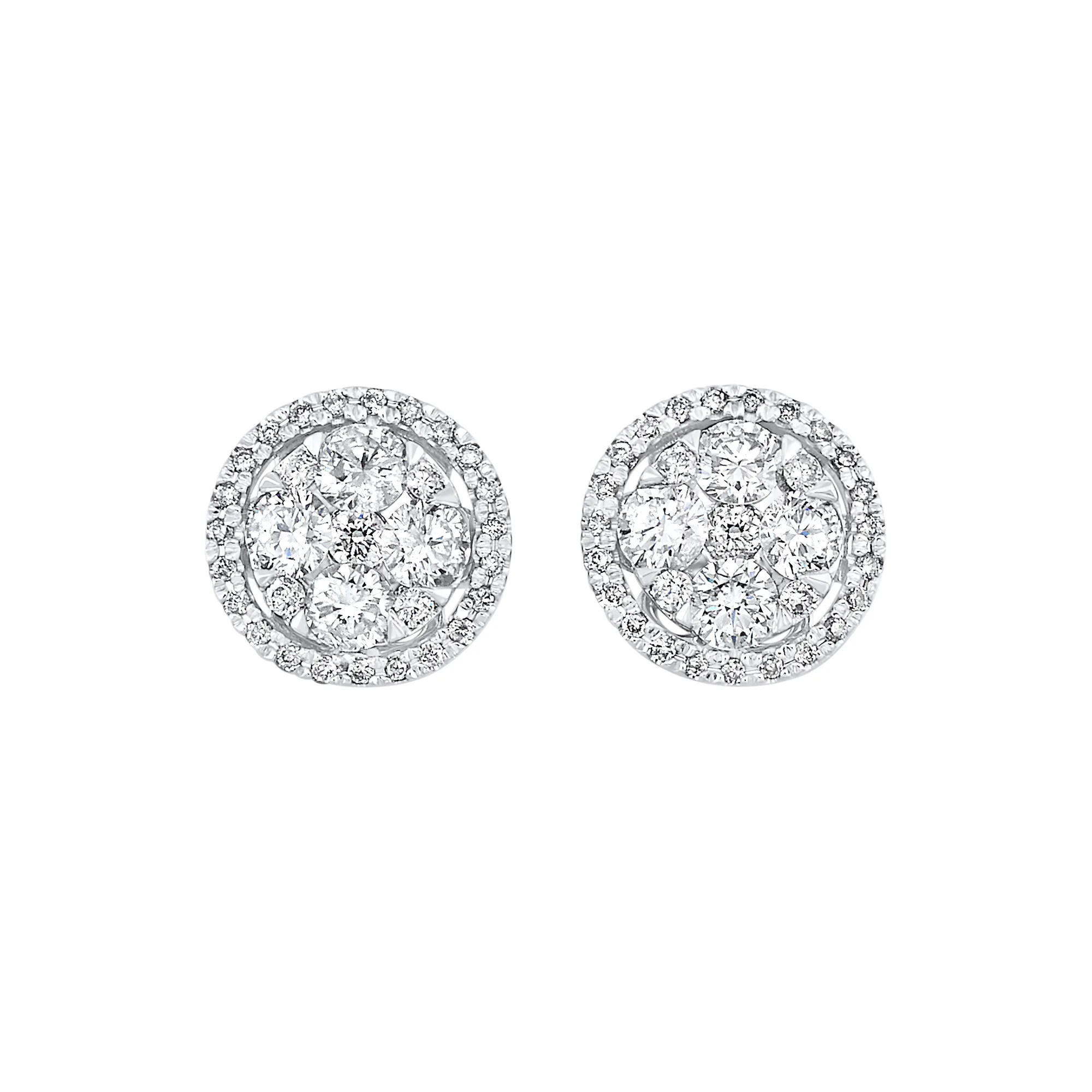 14Kt White Gold Diamond 3/4Ctw Earring