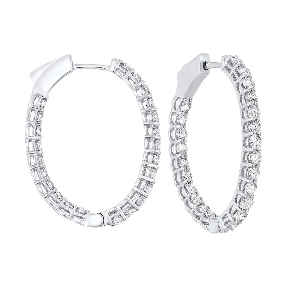 14Kt White Gold Diamond 2Ctw Earring view 2