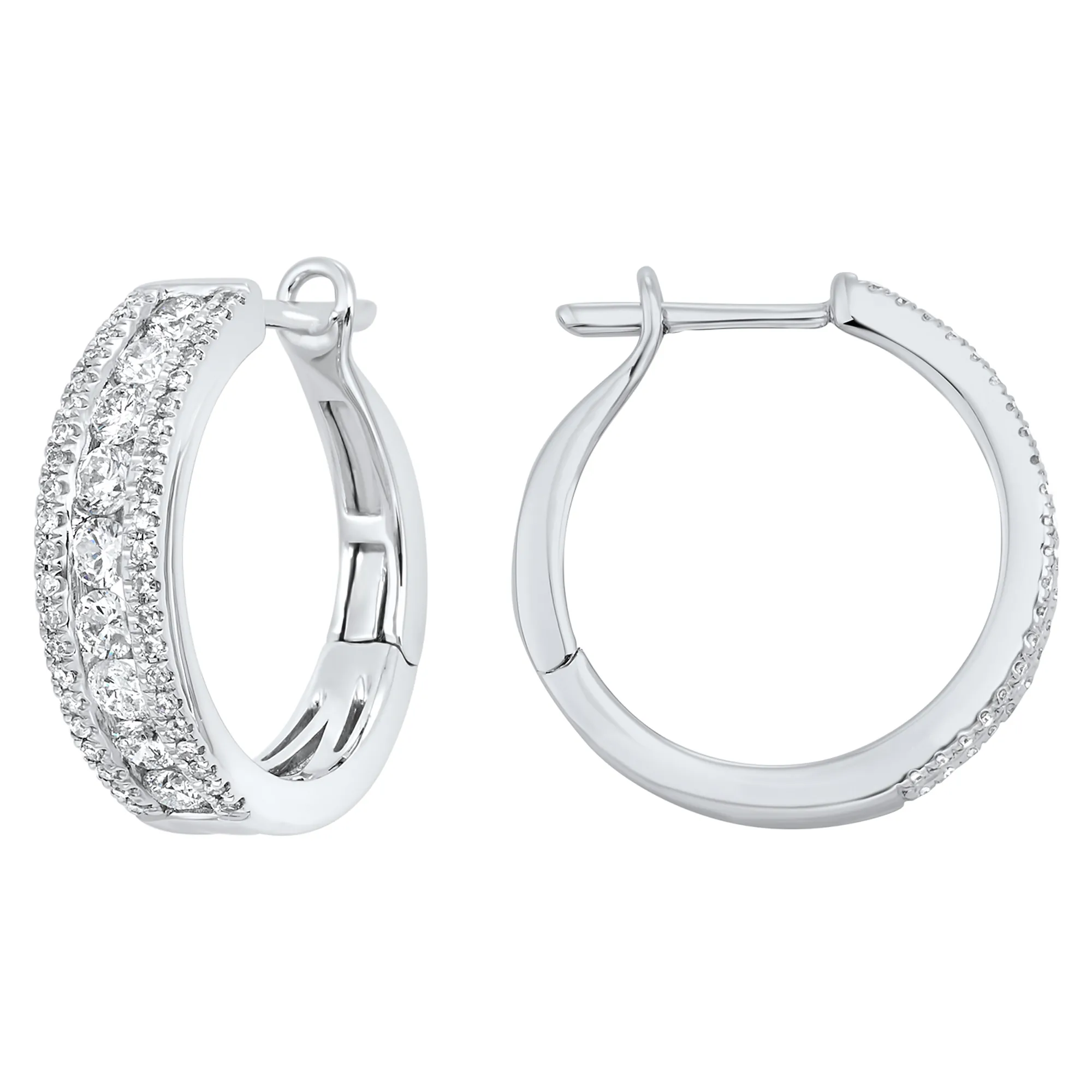 14Kt White Gold Diamond 1Ctw Earring