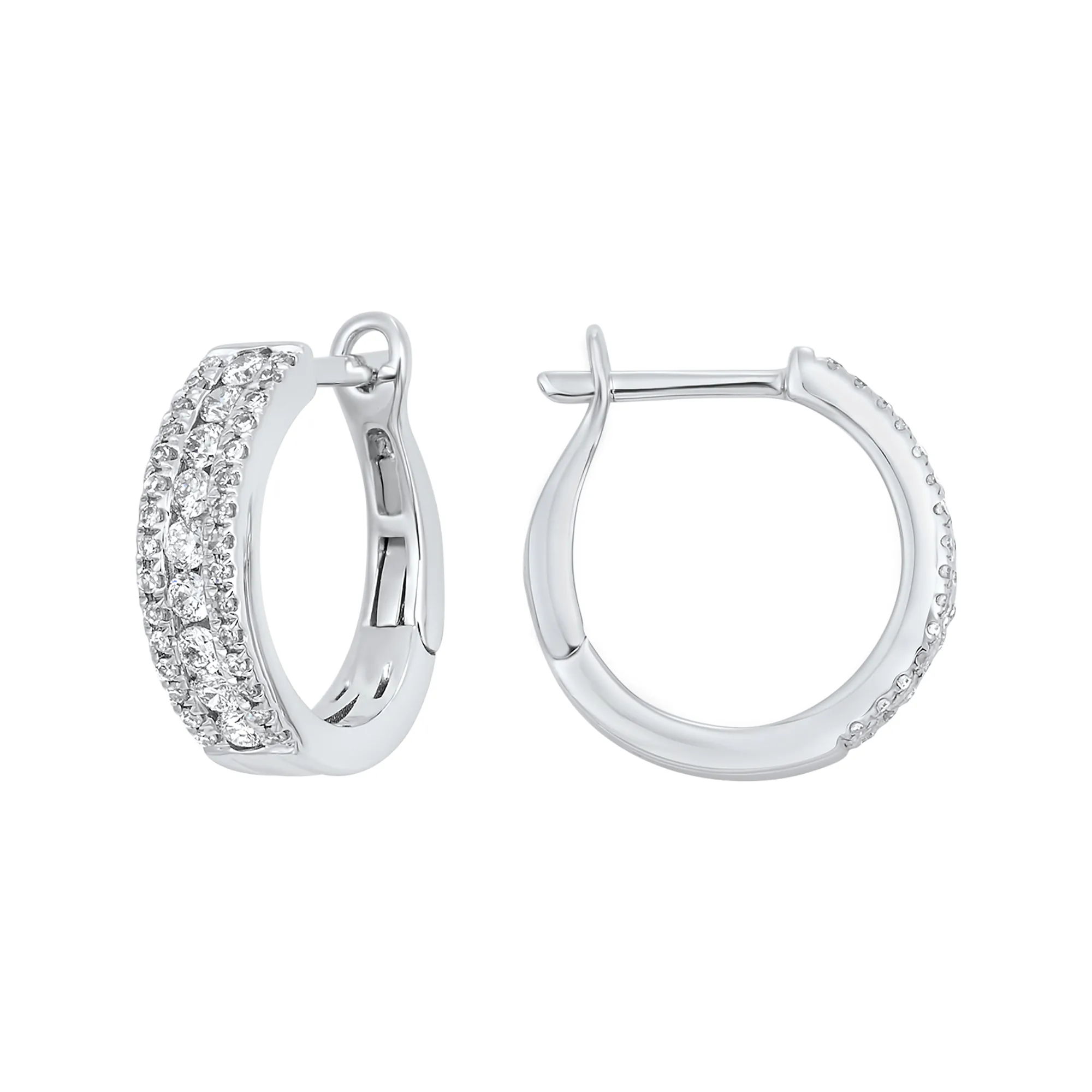 14Kt White Gold Diamond 1/2Ctw Earring